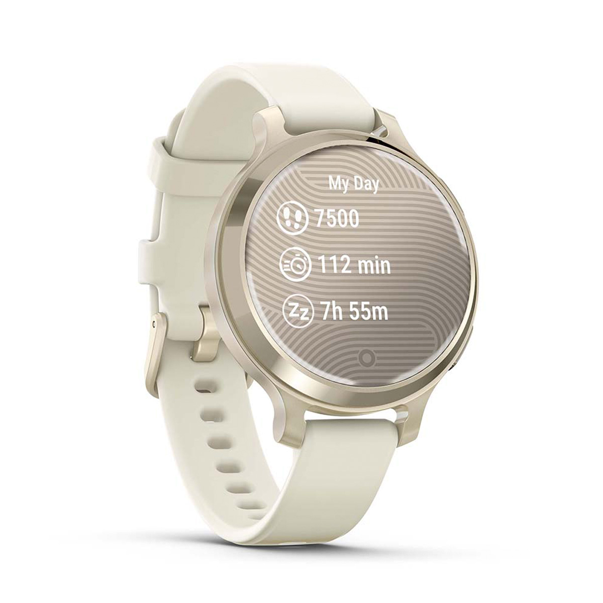 SMARTWATCH GARMIN LILY 2 ACTIVE DORADO LUNAR GOLD BONE SILICONE - 3
