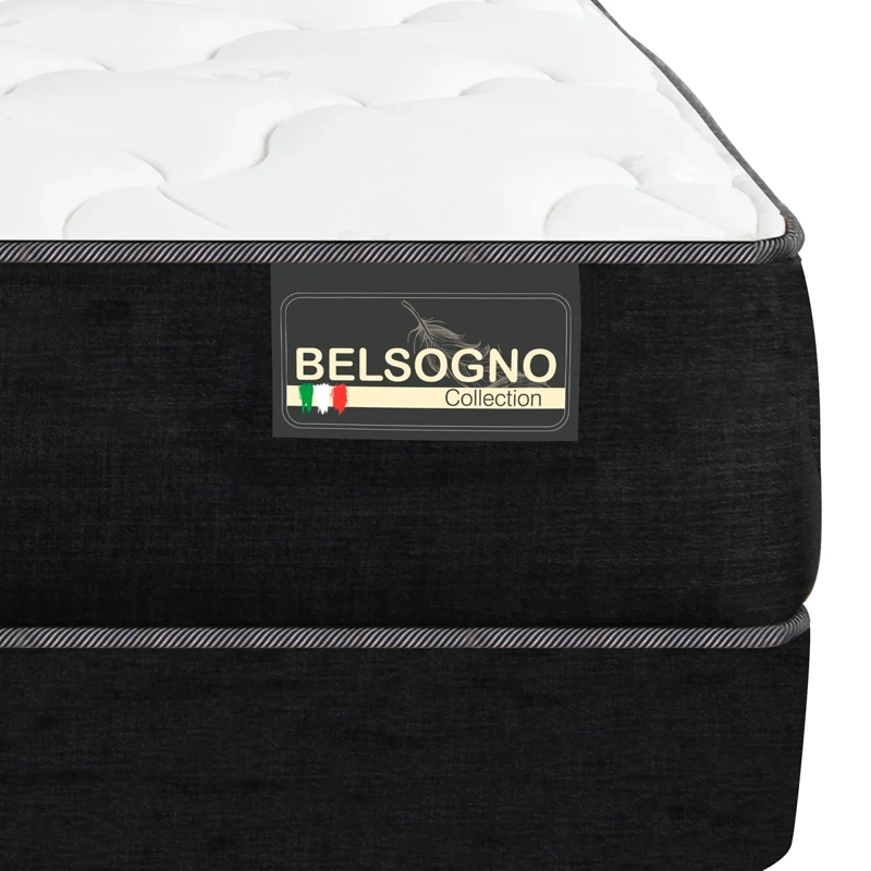 CAMA BELSOGNO EUROPEA 2 PLAZAS NEGRO DÚPLEX LITE - 4
