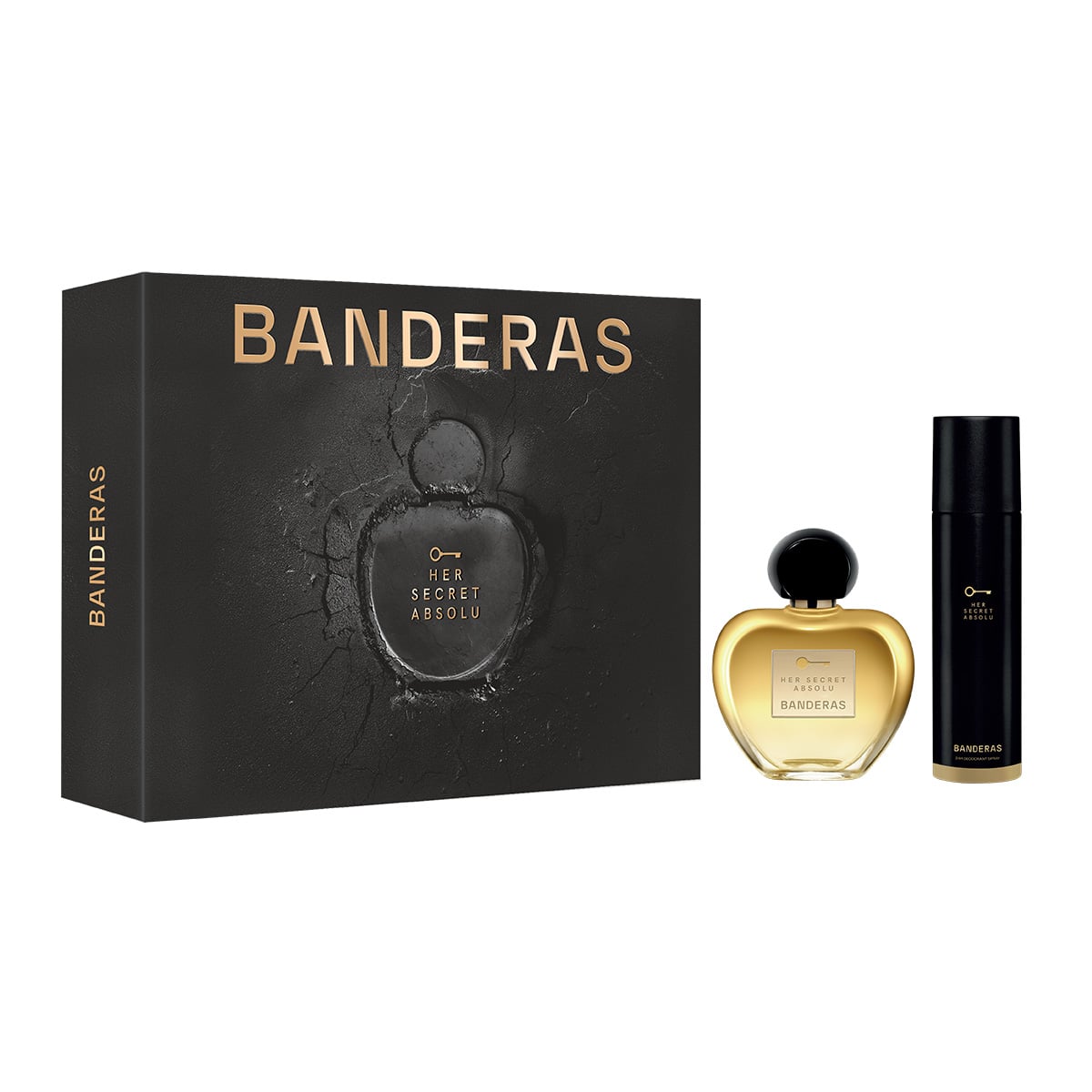 PERFUME ANTONIO BANDERAS HER SECRET ABSOLU MUJER EDP 80 ML + DESODORANTE SPRAY 150 ML - 1