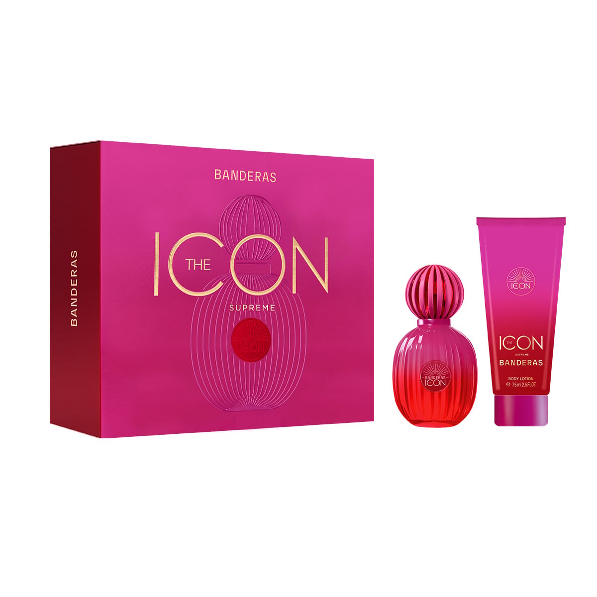 PERFUME ANTONIO BANDERAS THE ICON MUJER EDP BANDERAS SUPREME INTENSE 50 ML + LOCIÓN CORPORAL 75 ML - 1