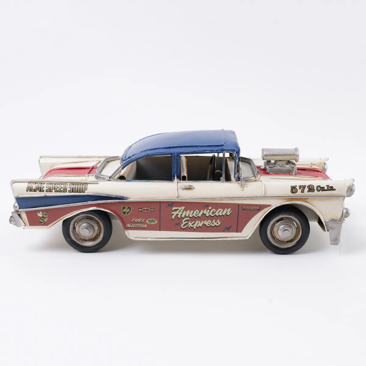 FIGURA DECORATIVA RIPLEY HOME AUTO DE CARRERA METAL - 4