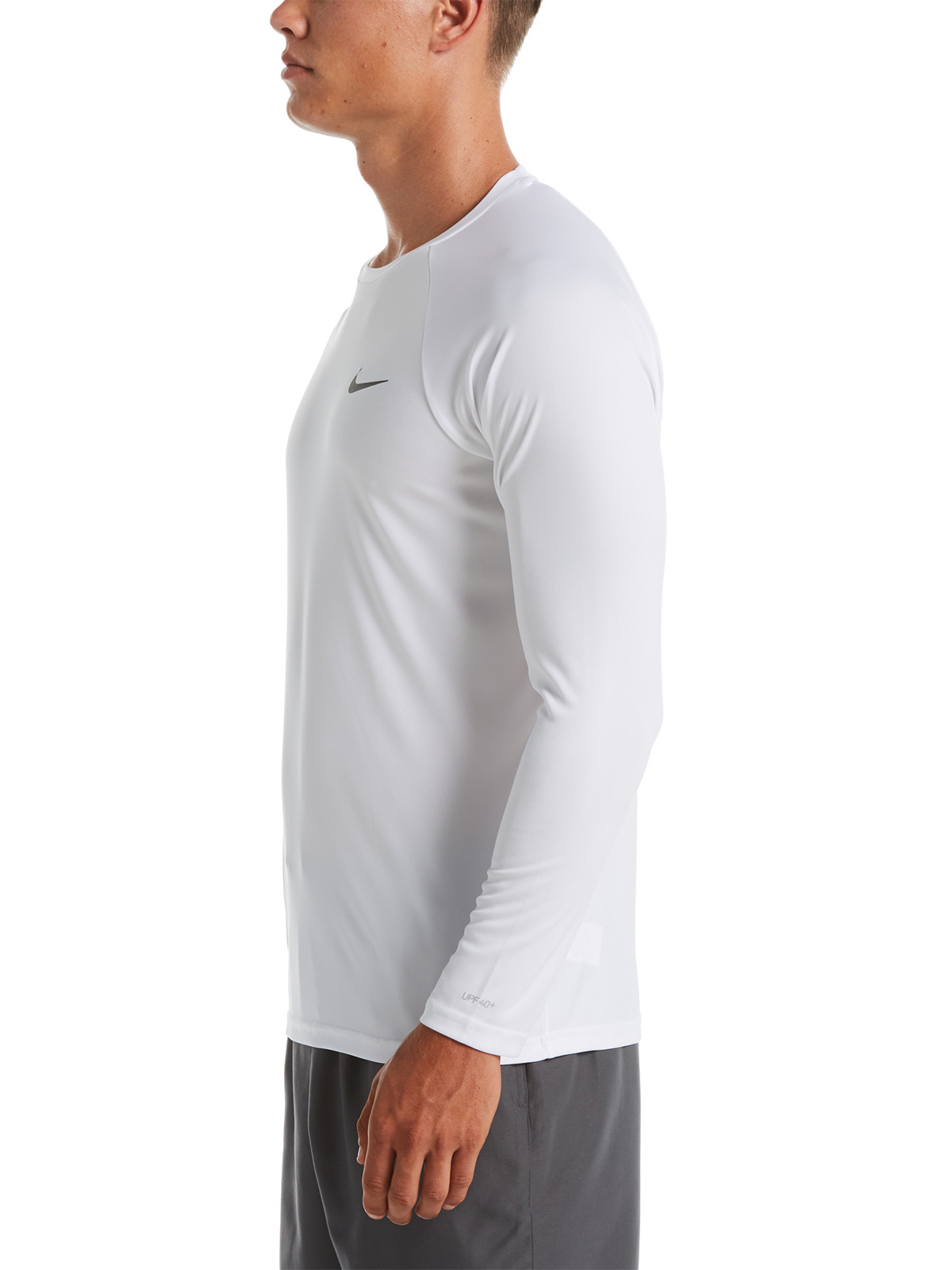 POLERA NATACIÓN HOMBRE NIKE NESSA587-100 BLANCO MANGA LARGA ESSENTIAL HYDROGUARD - 2