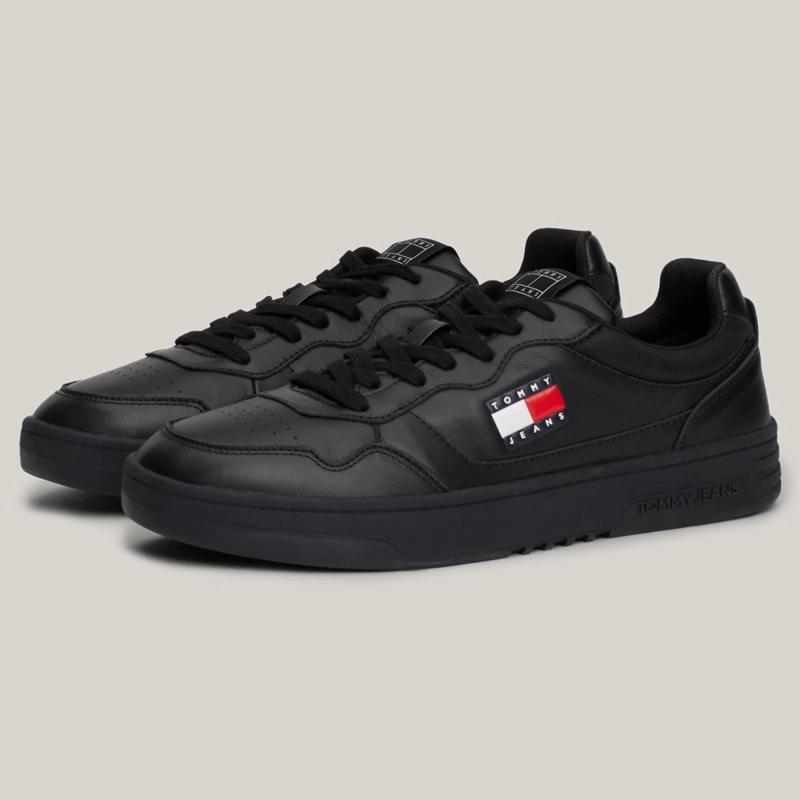 ZAPATILLAS HOMBRE TOMMY HILFIGER CASUALES NEGRO EM0EM01443BDS CUERO - 3