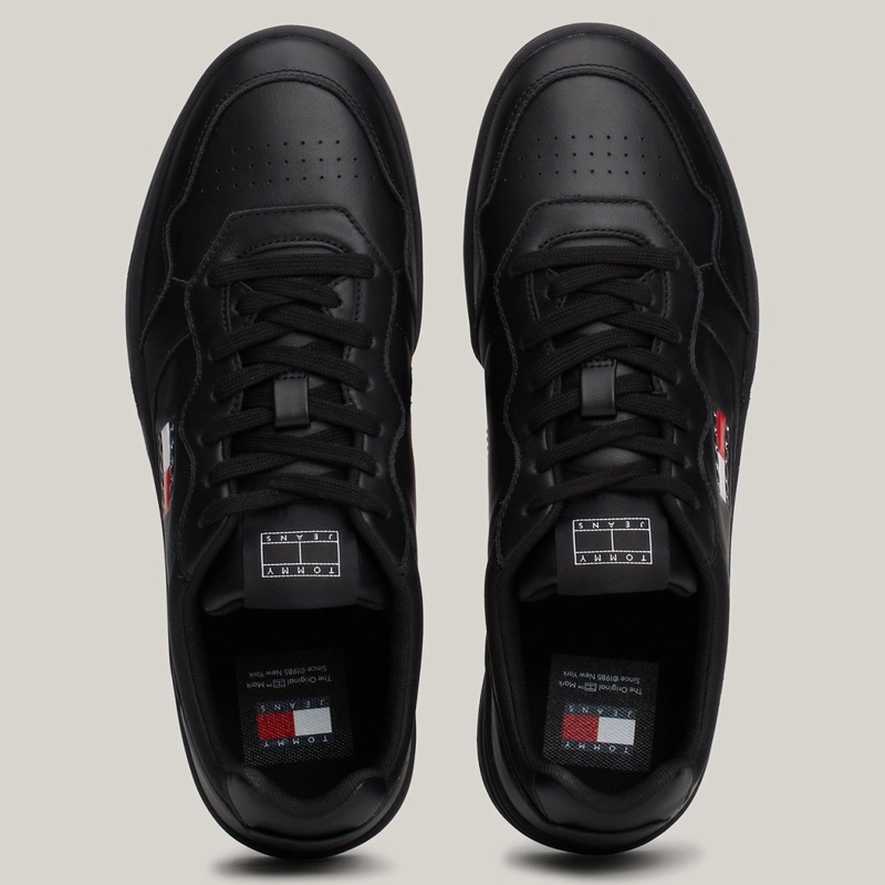 ZAPATILLAS HOMBRE TOMMY HILFIGER CASUALES NEGRO EM0EM01443BDS CUERO - 5