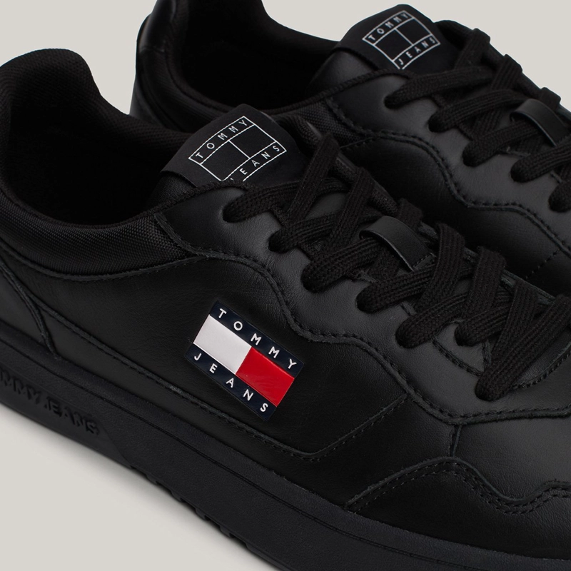 ZAPATILLAS HOMBRE TOMMY HILFIGER CASUALES NEGRO EM0EM01443BDS CUERO - 8