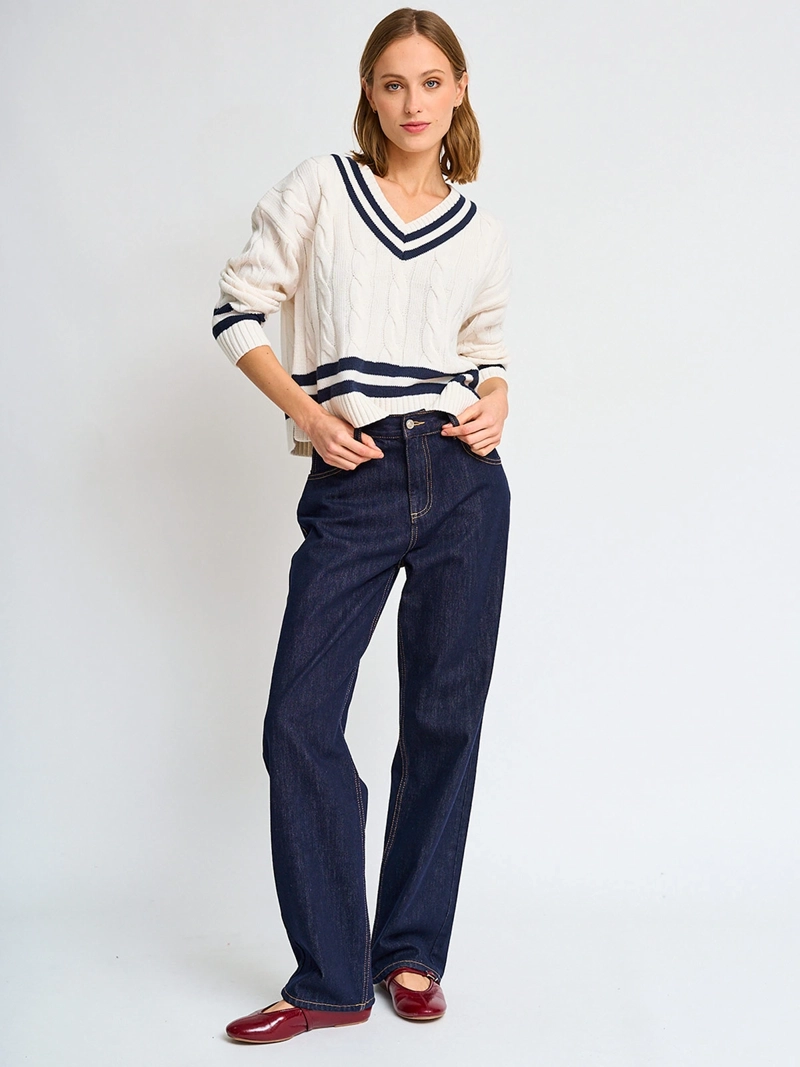 SWEATER MUJER MARQUIS CUELLO EN V - 4