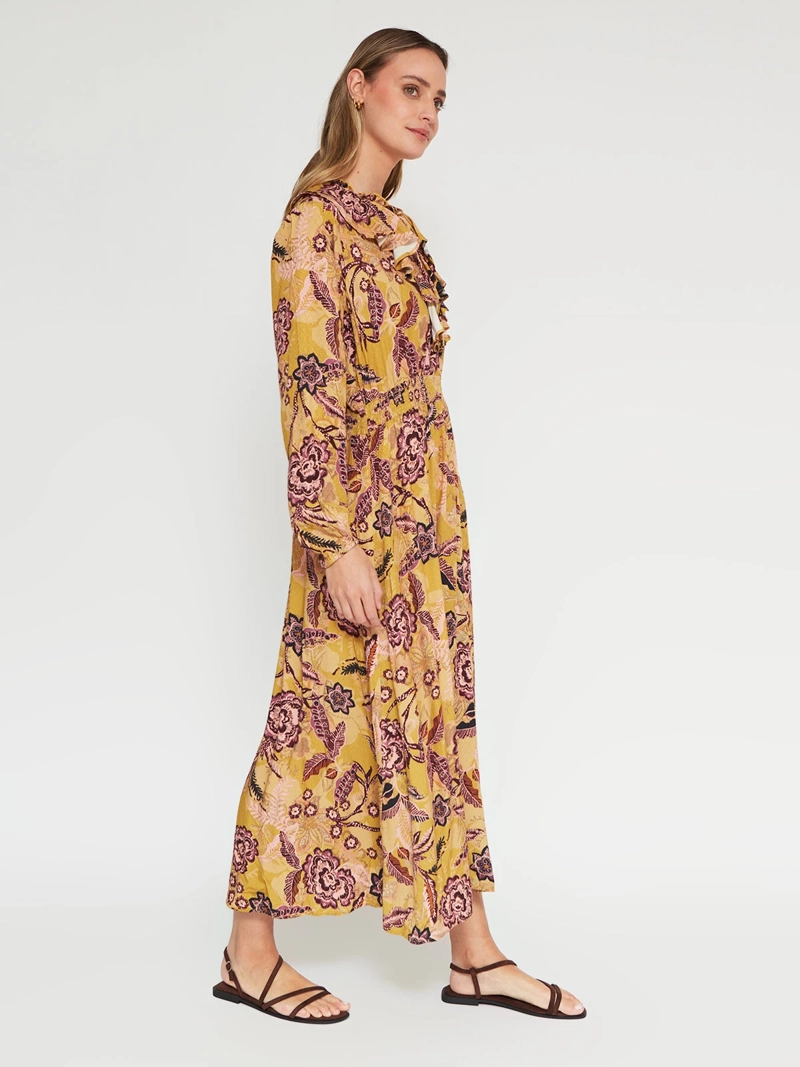 VESTIDO MUJER REGATTA LARGO FLORES BRILLOS - 2