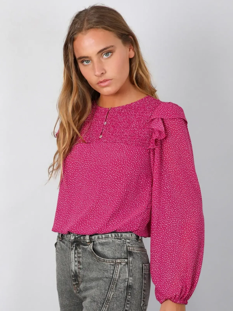 BLUSA MUJER RAINDOOR MANGA LARGA CON TEXTURA PANAL - 1