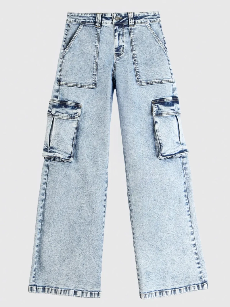 PANTALÓN ALGODÓN BAGGY MUJER RAINDOOR AZUL - 5