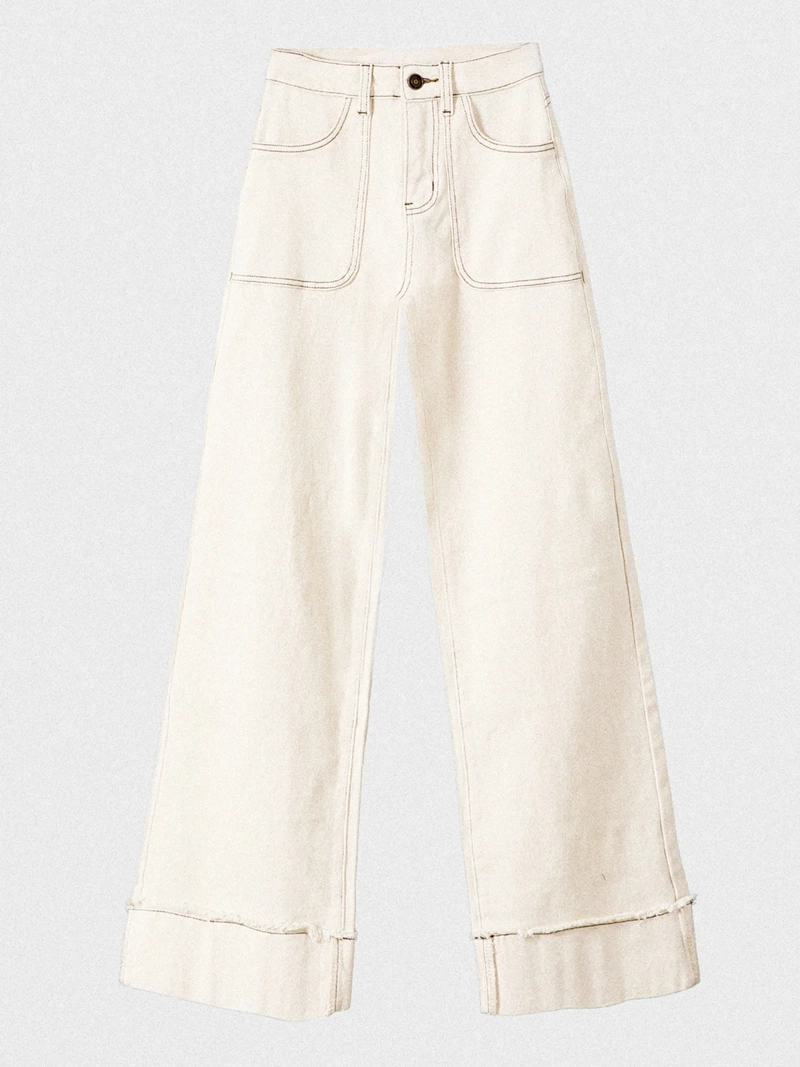 PANTALON MUJER RAINDOOR ALGODÓN BLANCO SUN - 6