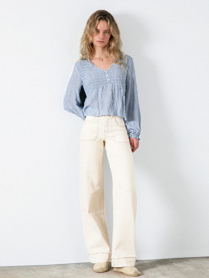 PANTALON MUJER RAINDOOR ALGODÓN BLANCO SUN - 1