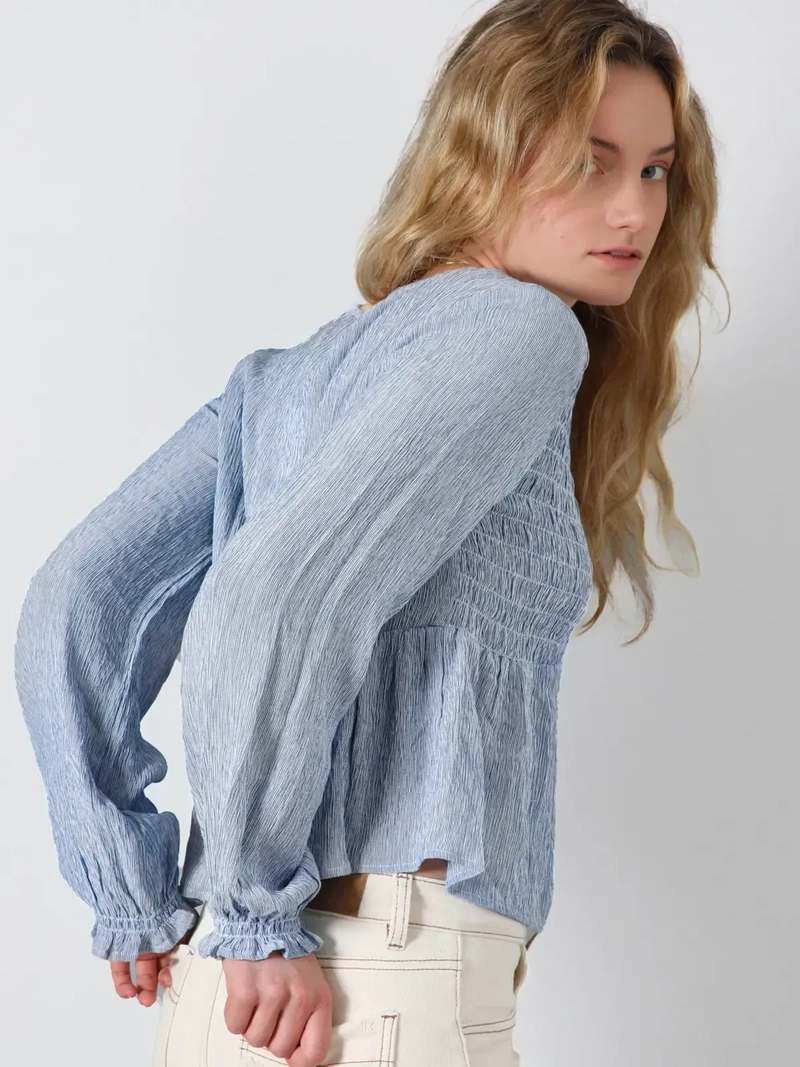 BLUSA MUJER RAINDOOR MANGA LARGA CON TEXTURA PANAL - 3