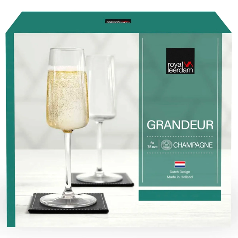 COPA ROYAL LEERDAM SET 6 ESPUMANTE GRANDEUR 225ML VIDRIO - 4