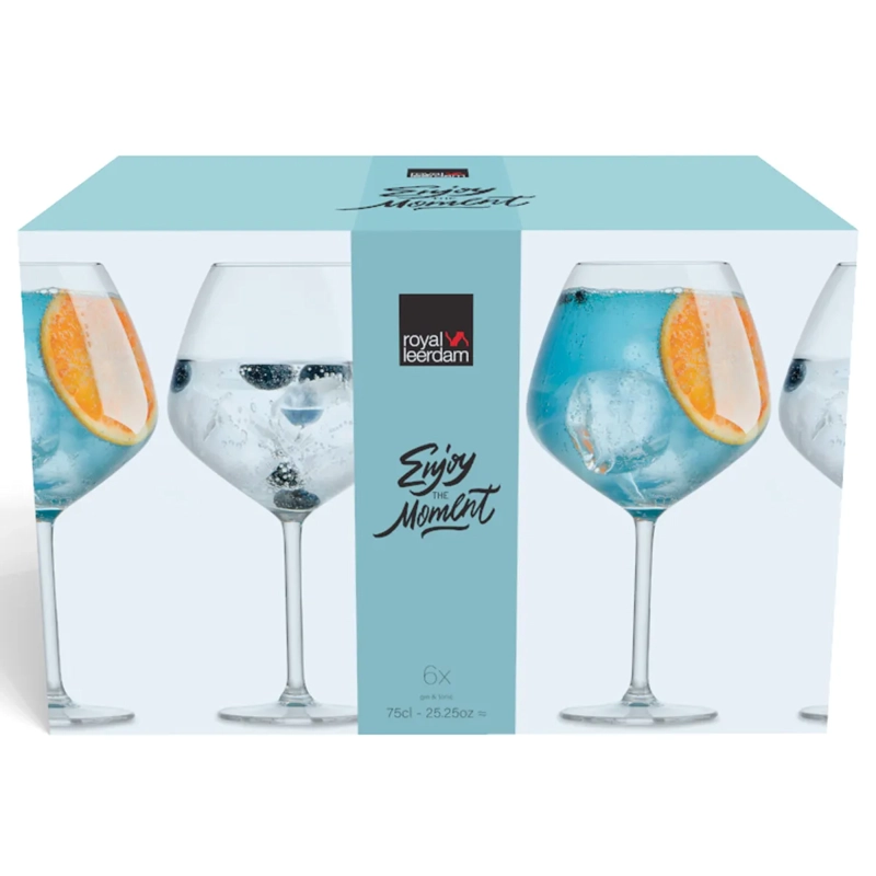 COPA ROYAL LEERDAM SET 6 GIN ENJOY THE MOMENT 75 ML VIDRIO - 4