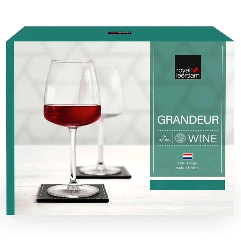 COPA ROYAL LEERDAM SET 6 VINO GRANDEUR 430ML VIDRIO - 4