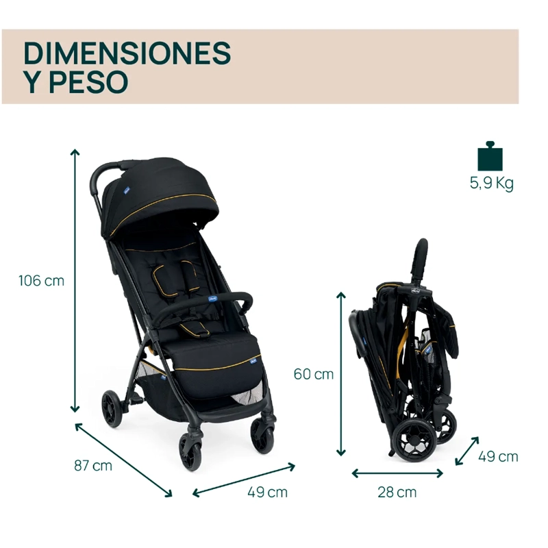 COCHE CHICCO NEGRO GLEE UNEVEN - 6