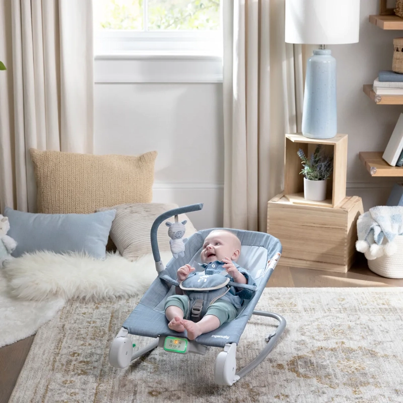 SILLA INGENUITY MULTICOLOR NIDO ROCKER HAPPY BELLY CHAMBRAY - 6
