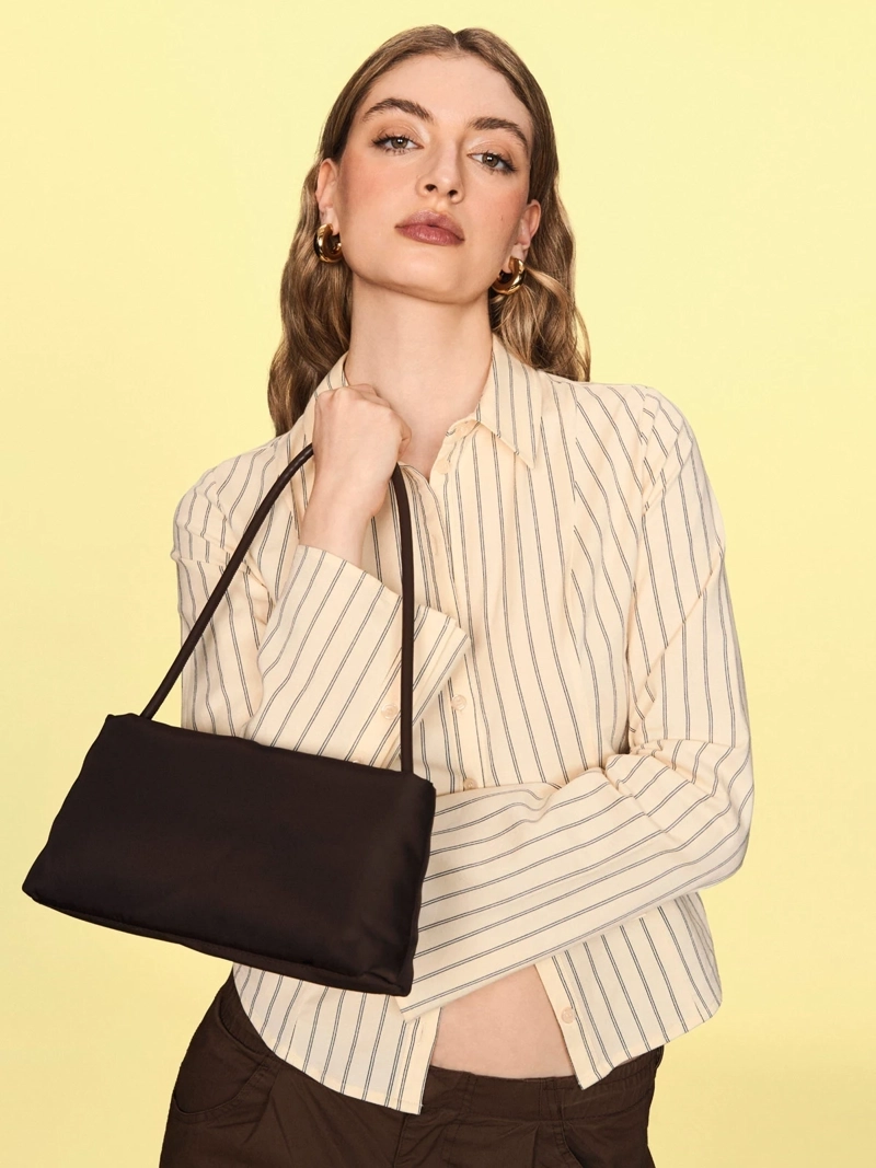 BLUSA MANGA LARGA ALGODÓN MUJER INDEX ENTALLADA