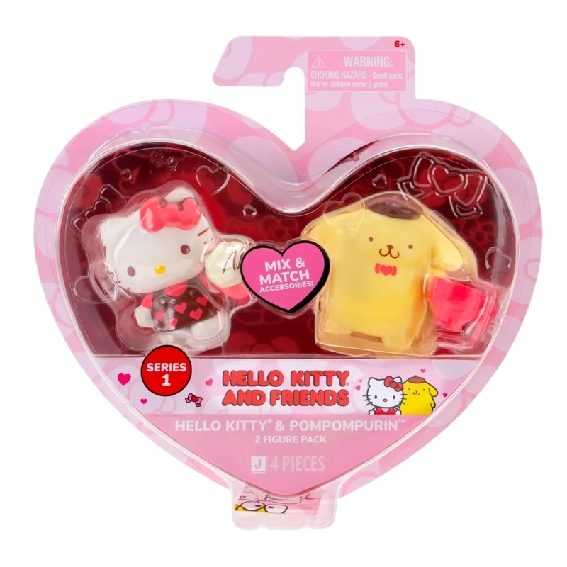 PACK DE 2 FIGURAS HELLO KITTY CORAZÓN - 1