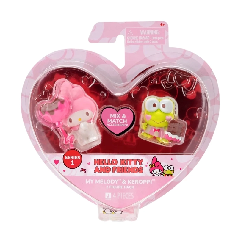 PACK DE 2 FIGURAS HELLO KITTY CORAZÓN - 9