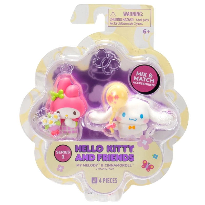 HELLO KITTY PACK DE 2 FIGURAS EN FLOR - 1