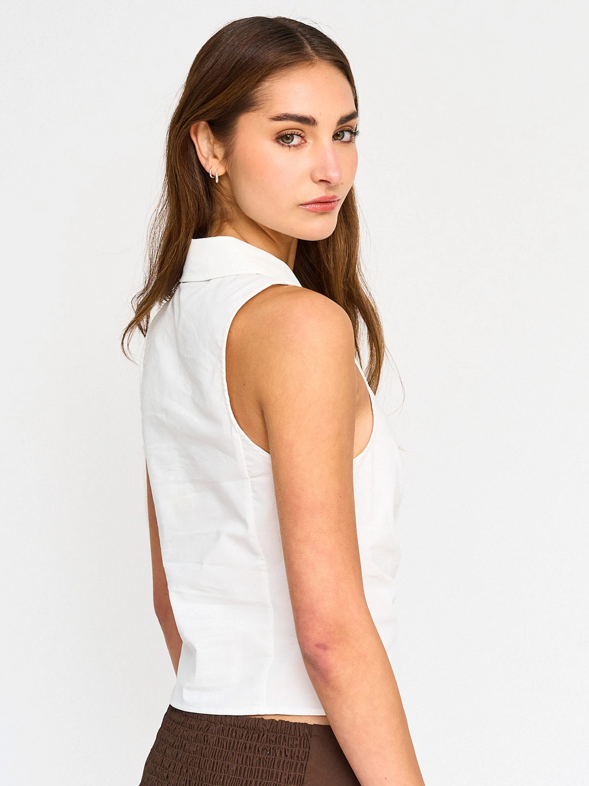 BLUSA MUJER INDEX ALGODÓN CUELLO POLO SIN MANGAS CIERRE - 2
