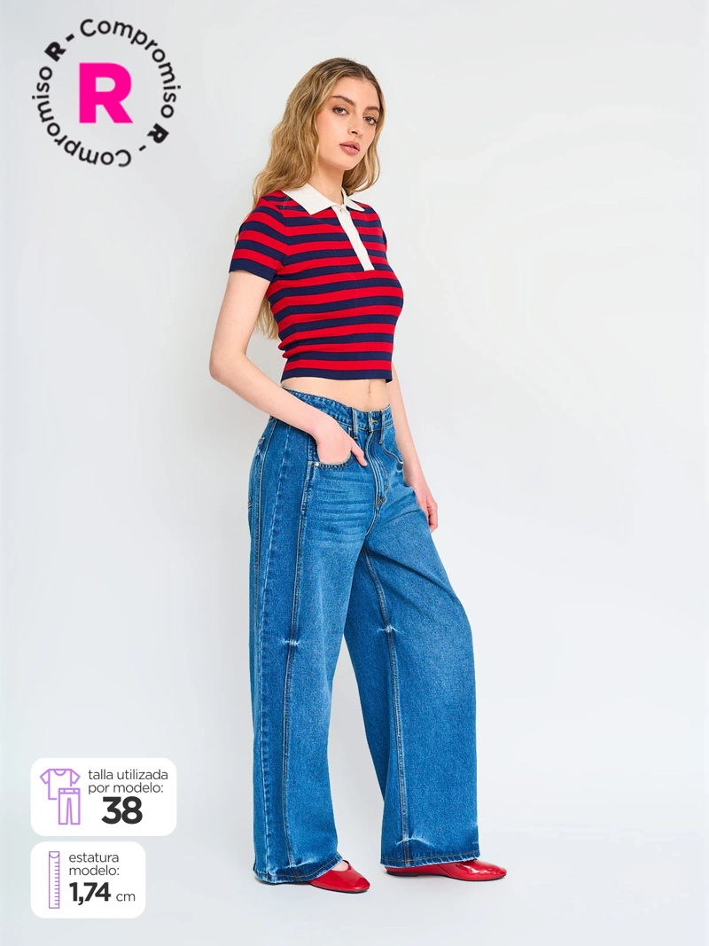 JEANS MUJER INDEX BARREL ALGODÓN  - 1