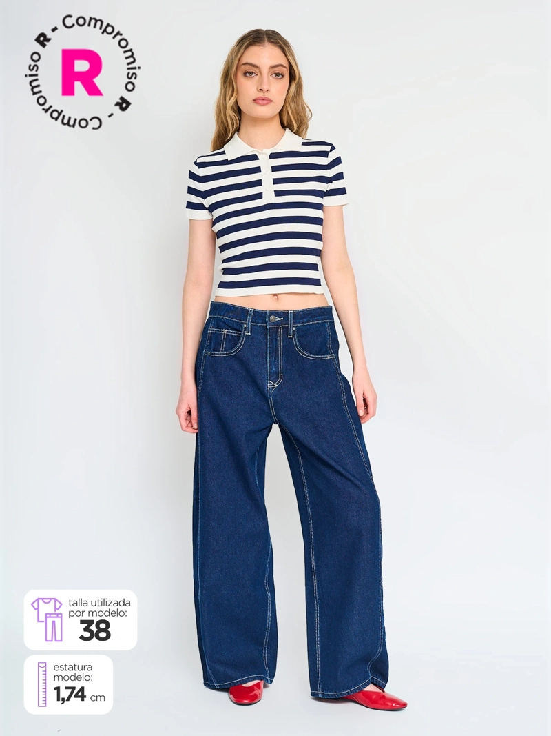 JEANS MUJER INDEX BARREL ALGODÓN  - 1