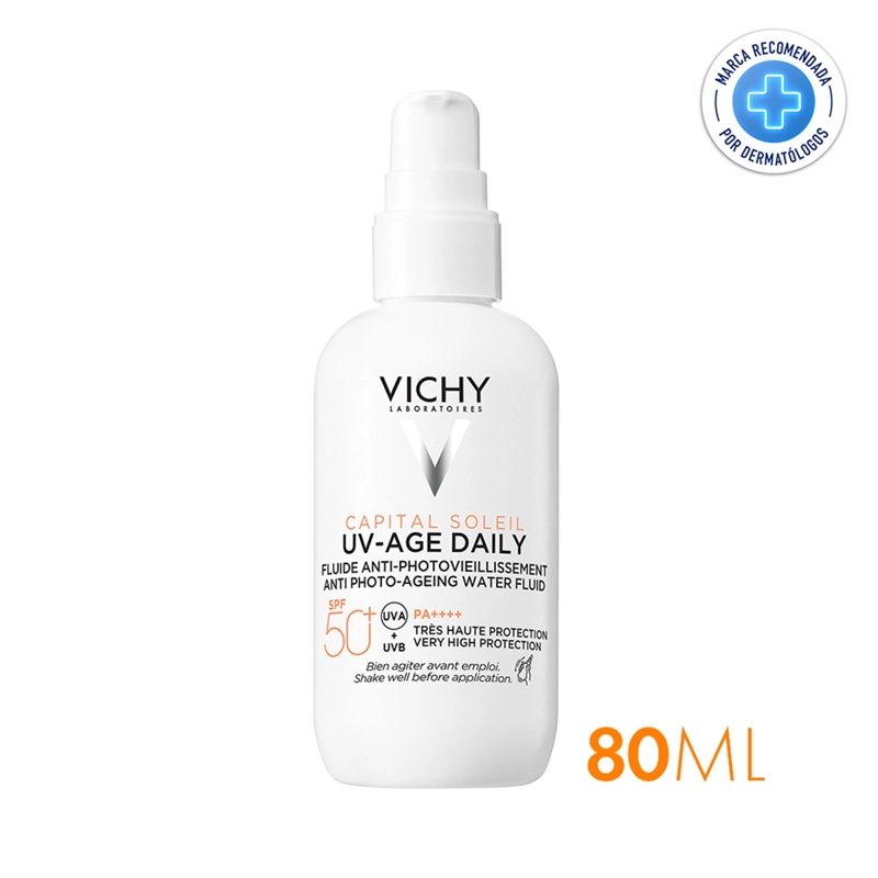 PROTECTOR SOLAR VICHY SPF 50+ CAPITAL SOLEIL UV AGE JUMBO FPS 50+ 80 ML - 1
