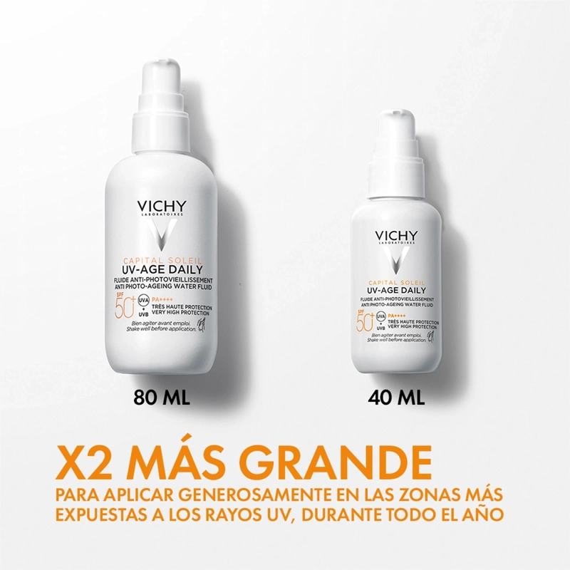 PROTECTOR SOLAR VICHY SPF 50+ CAPITAL SOLEIL UV AGE JUMBO FPS 50+ 80 ML - 9