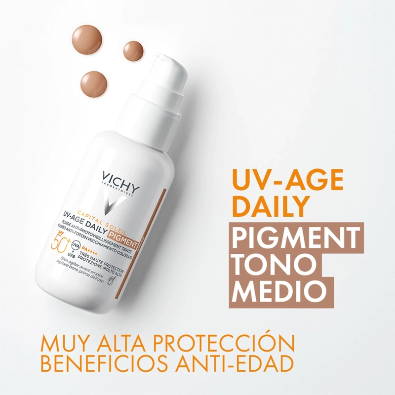 PROTECTOR SOLAR VICHY SPF50+ CAPITAL SOLEIL UV AGE PIGMENT TONO MEDIO 50 ML - 3