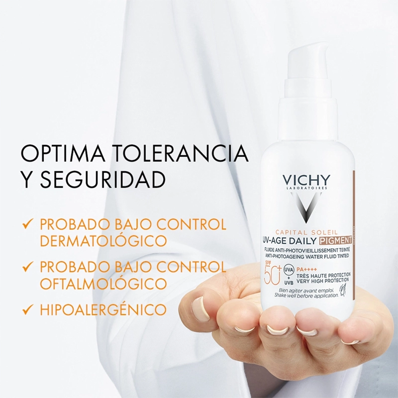 PROTECTOR SOLAR VICHY SPF50+ CAPITAL SOLEIL UV AGE PIGMENT TONO MEDIO 50 ML - 5