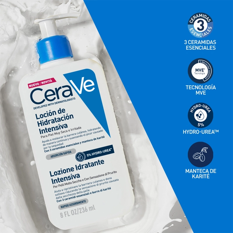 LOCIÓN CUERPO CERAVE 236 ML HIDRATACIÓN INTENSIVA - 4