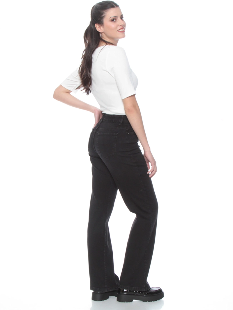 JEANS ALGODÓN RECTO MUJER WADOS TIRO ALTO - 3