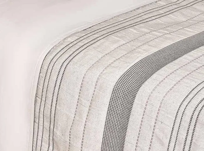 CUBREPLUMON MAISON LINETT LINES LÍNEAS 2 PLAZAS ALGODÓN MULTICOLOR - 3