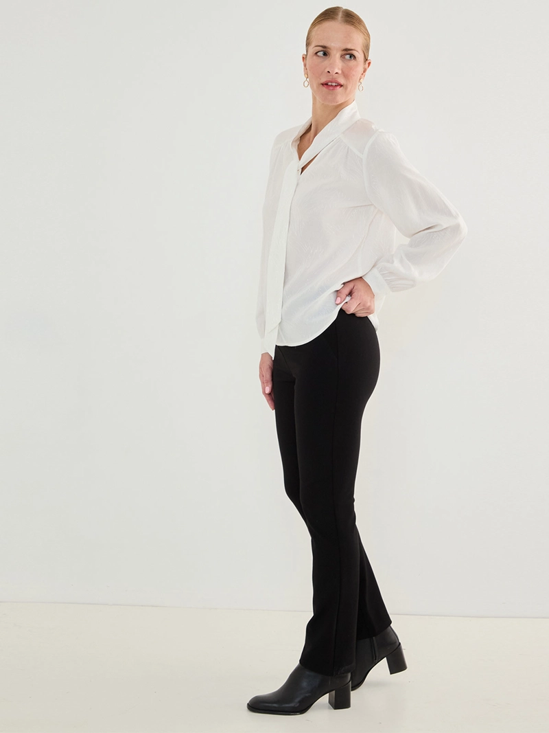 BLUSA MUJER MA GRIFFE MANGA LARGA CUELLO LAZO - 2