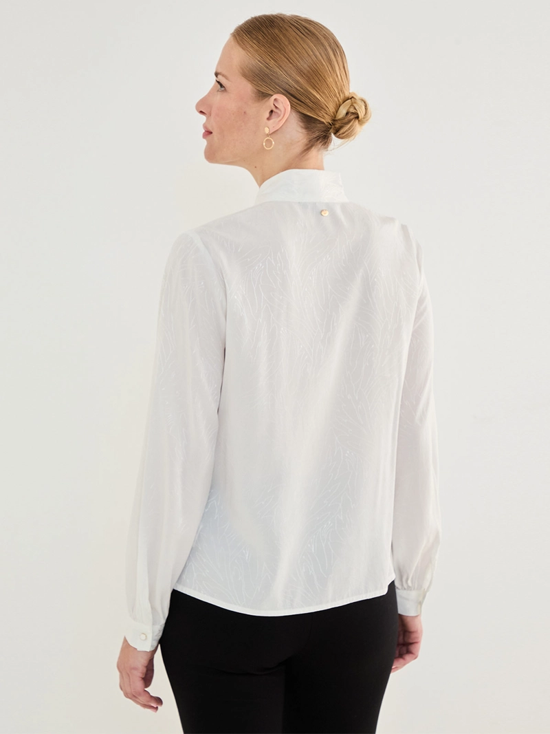 BLUSA MUJER MA GRIFFE MANGA LARGA CUELLO LAZO - 3
