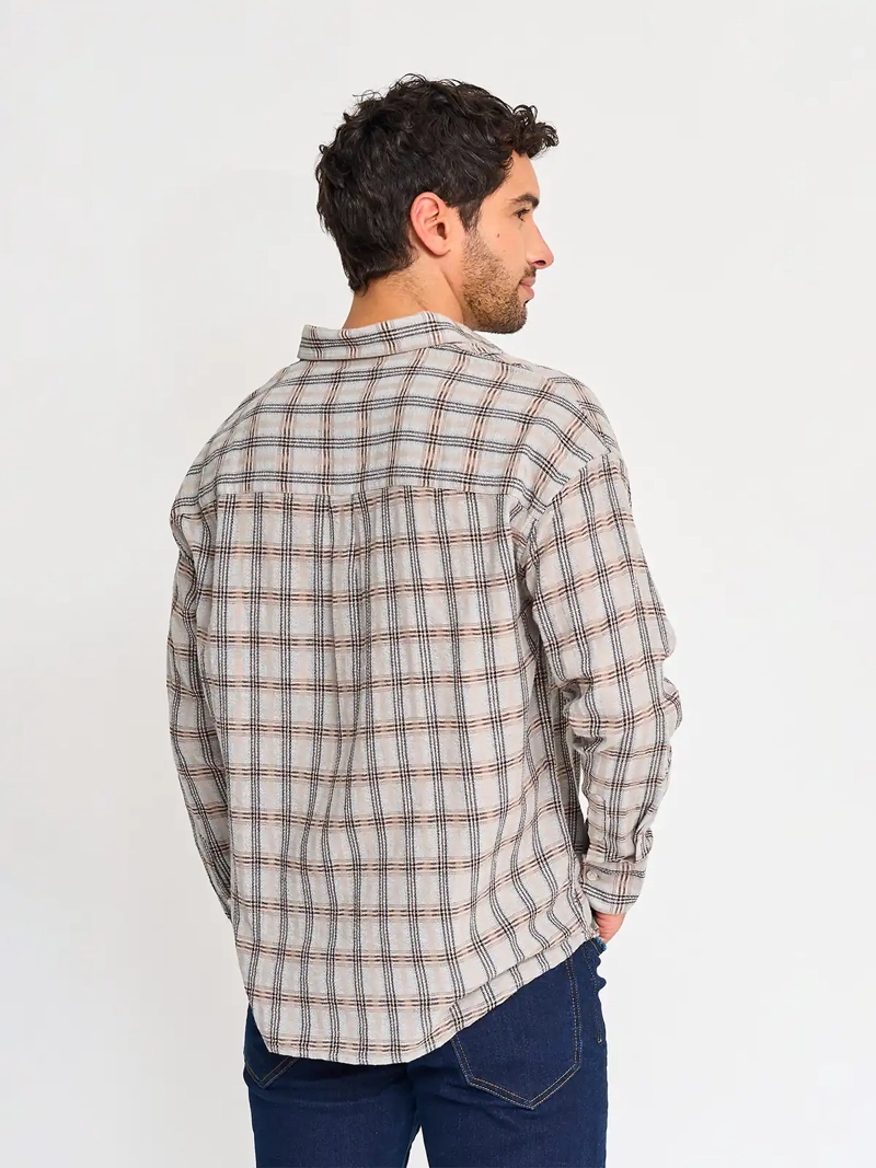 CAMISA HOMBRE INDEX ALGODÓN MANGA LARGA CUADROS - 2