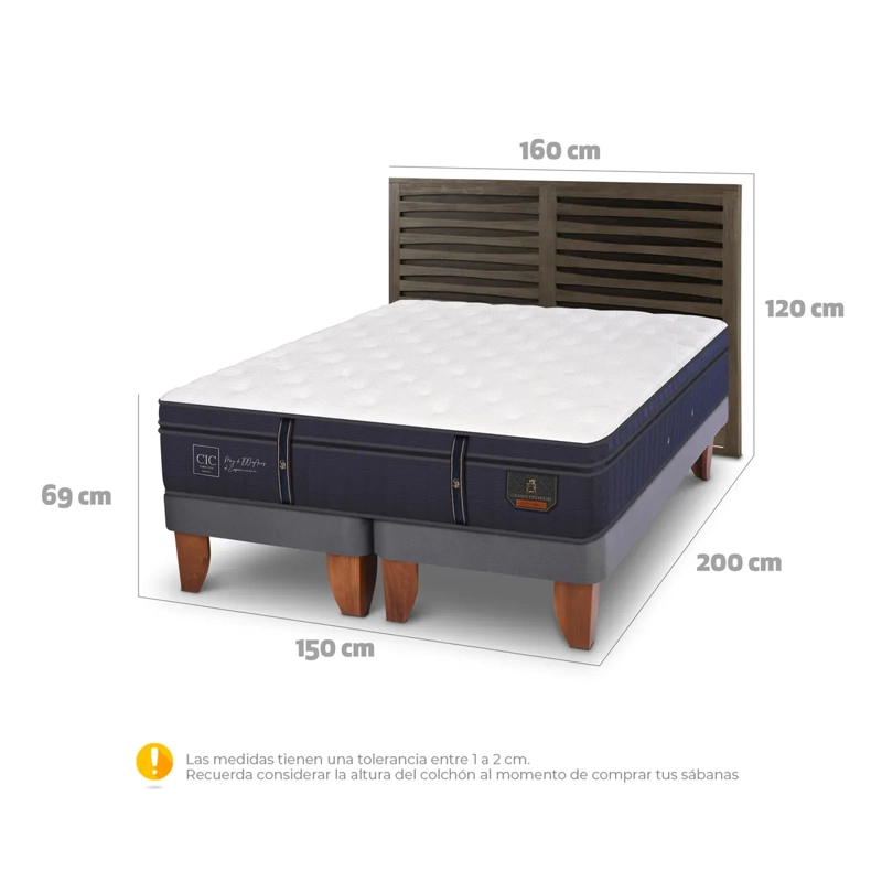 CAMA CIC EUROPEA BD 2 PLAZAS + RESPALDO RHONE GRAND PREMIUM - 3