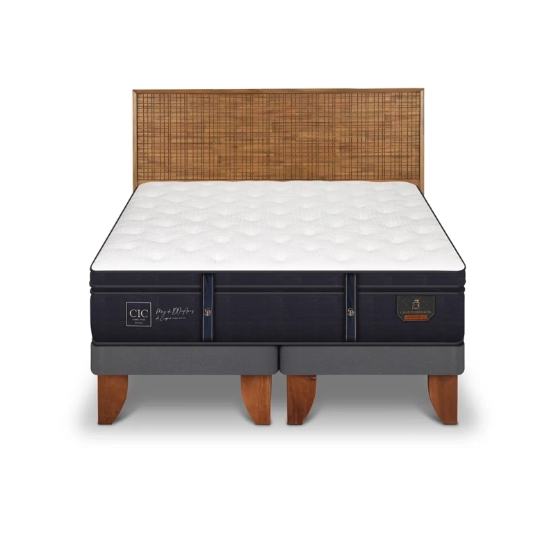 CAMA CIC EUROPEA KING + RESPALDO ADRIA GRAND PREMIUM - 1