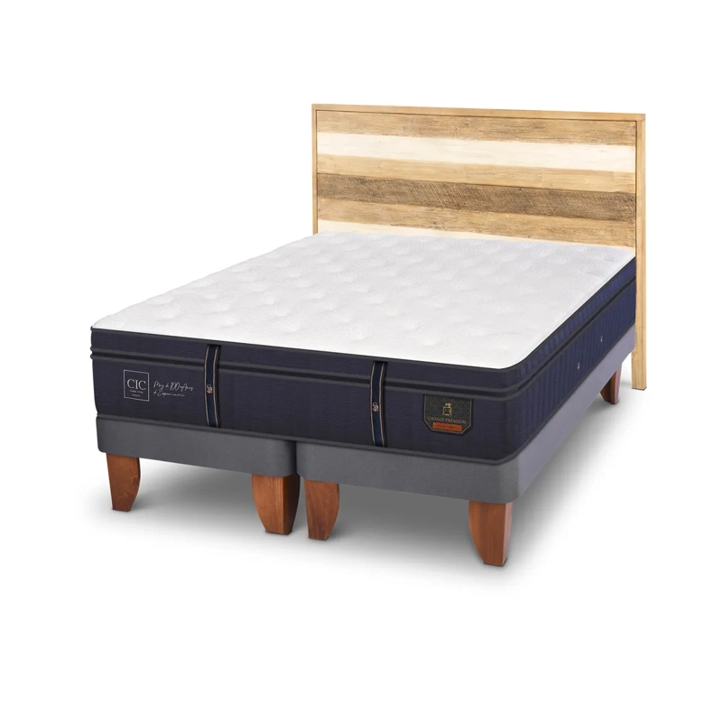 CAMA CIC EUROPEA KING + RESPALDO LOIRA GRAND PREMIUM - 2