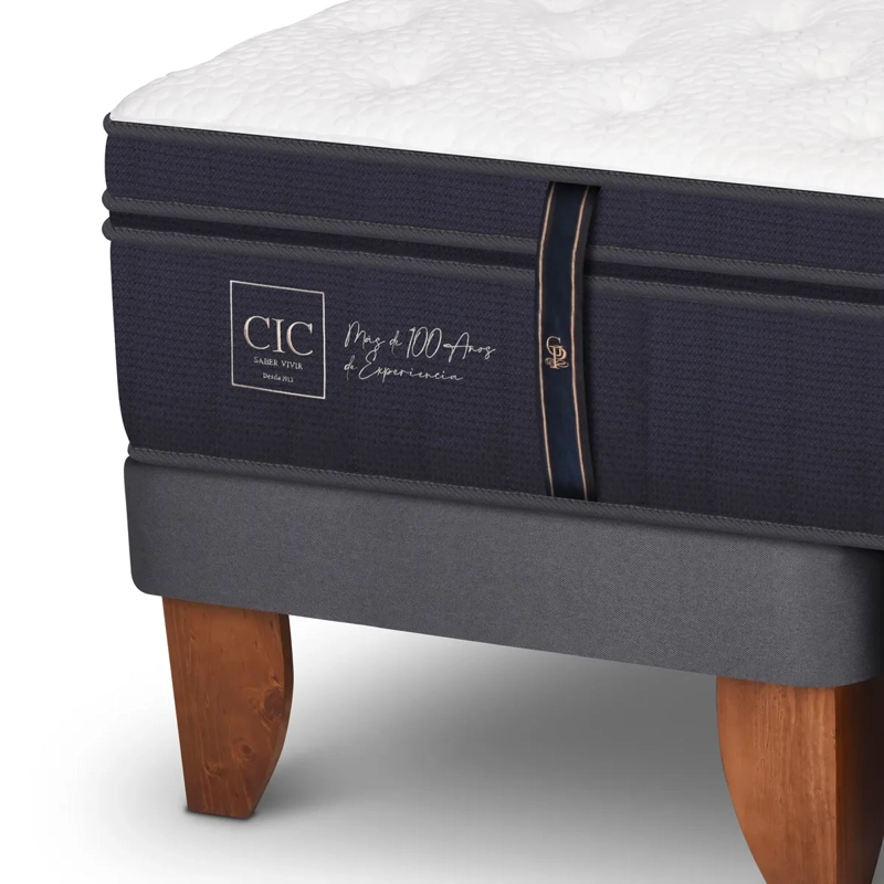 CAMA CIC EUROPEA KING + RESPALDO LOIRA GRAND PREMIUM - 4