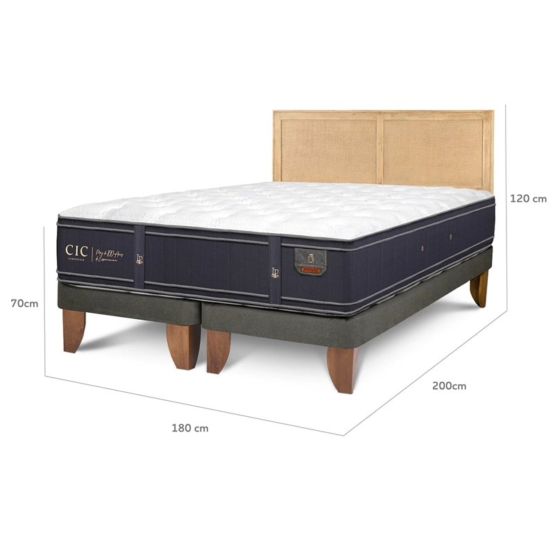 CAMA CIC EUROPEA KING + RESPALDO SAVA GRAND PREMIUM - 3