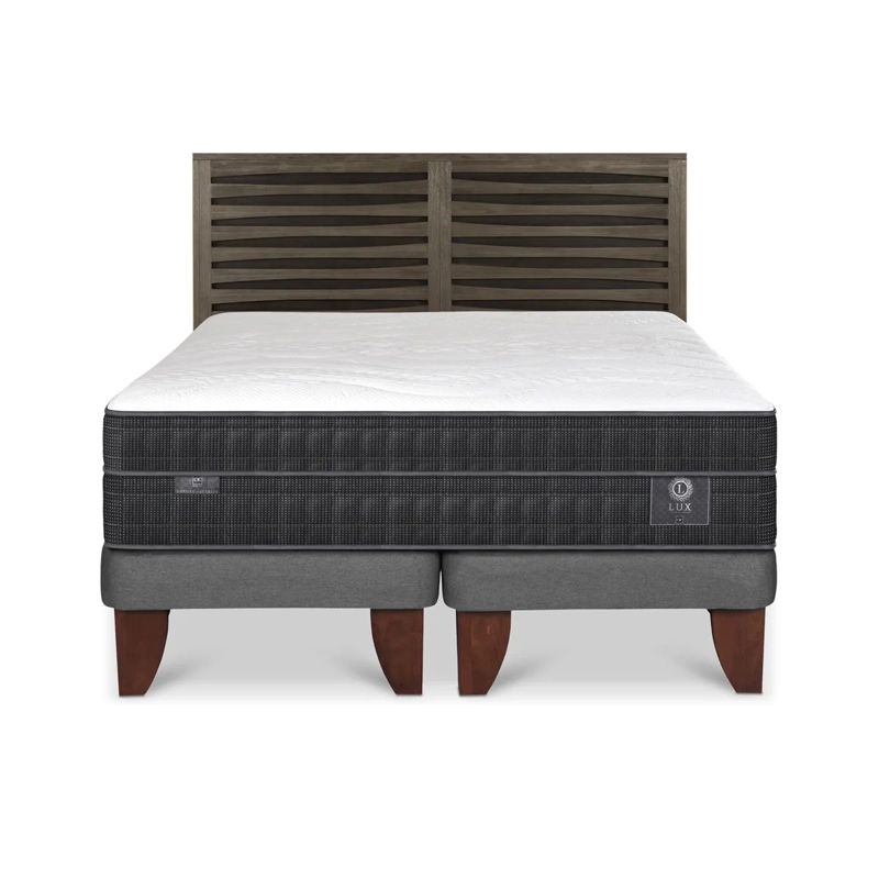 CAMA CIC EUROPEA KING + RESPALDO RHONE LUX - 1