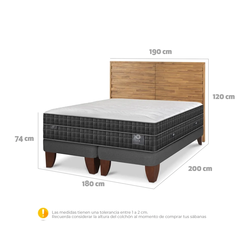CAMA CIC EUROPEA KING + RESPALDO RODANO LUX - 3