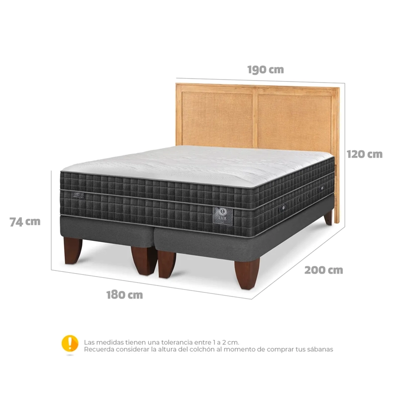 CAMA CIC EUROPEA KING + RESPALDO SAVA LUX - 3