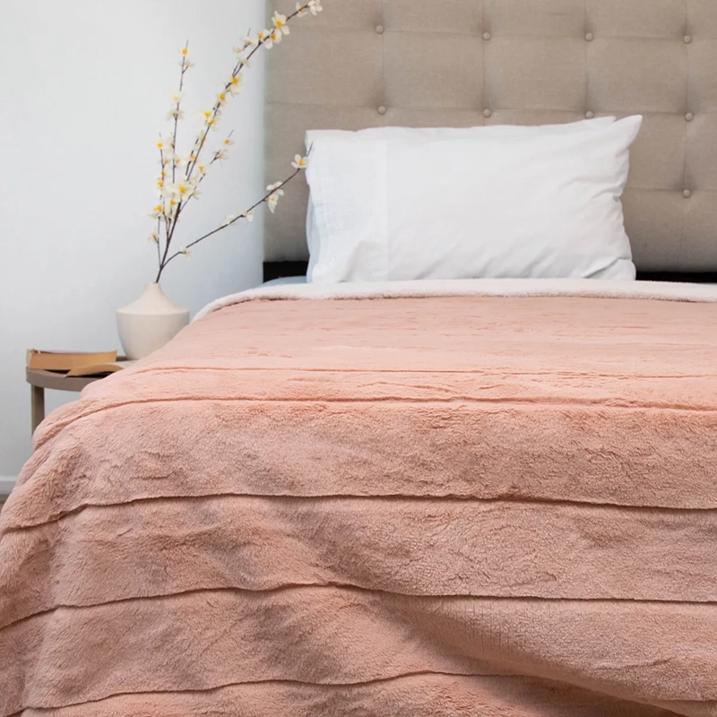 FRAZADA DORAL SENSES FLUFFLY 1.5PL 200 X 150 CM SHERPA DAMASCO