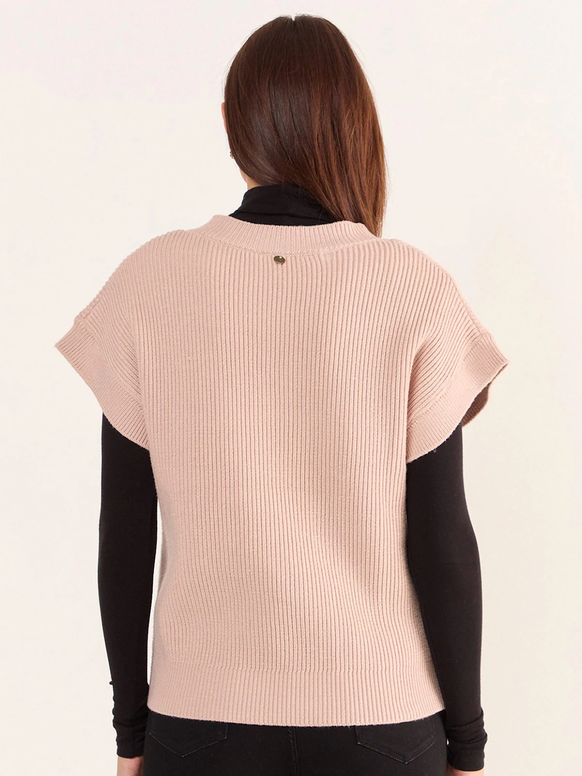SWEATER MUJER MA GRIFFE LANA ESCOTE EN V SIN MANGAS - 4