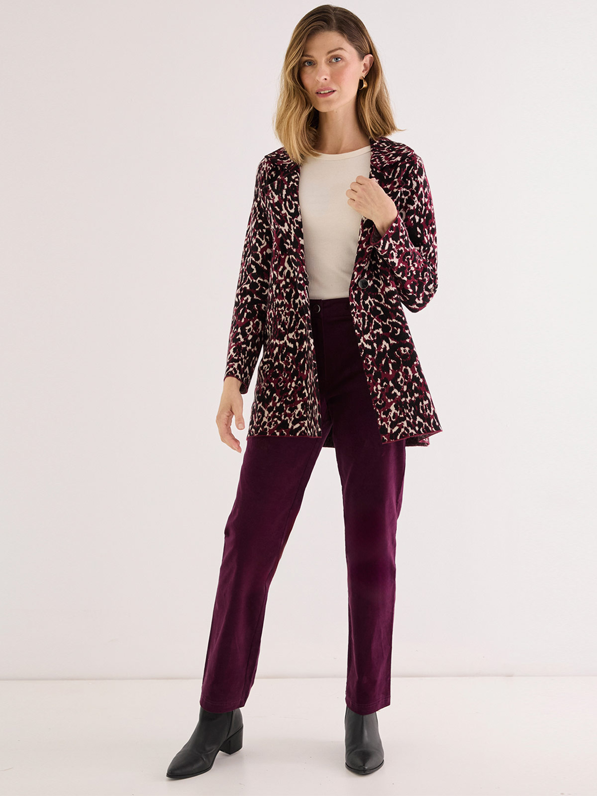 CARDIGAN MUJER MA GRIFFE ESTAMPADO ANIMAL PRINT - 1