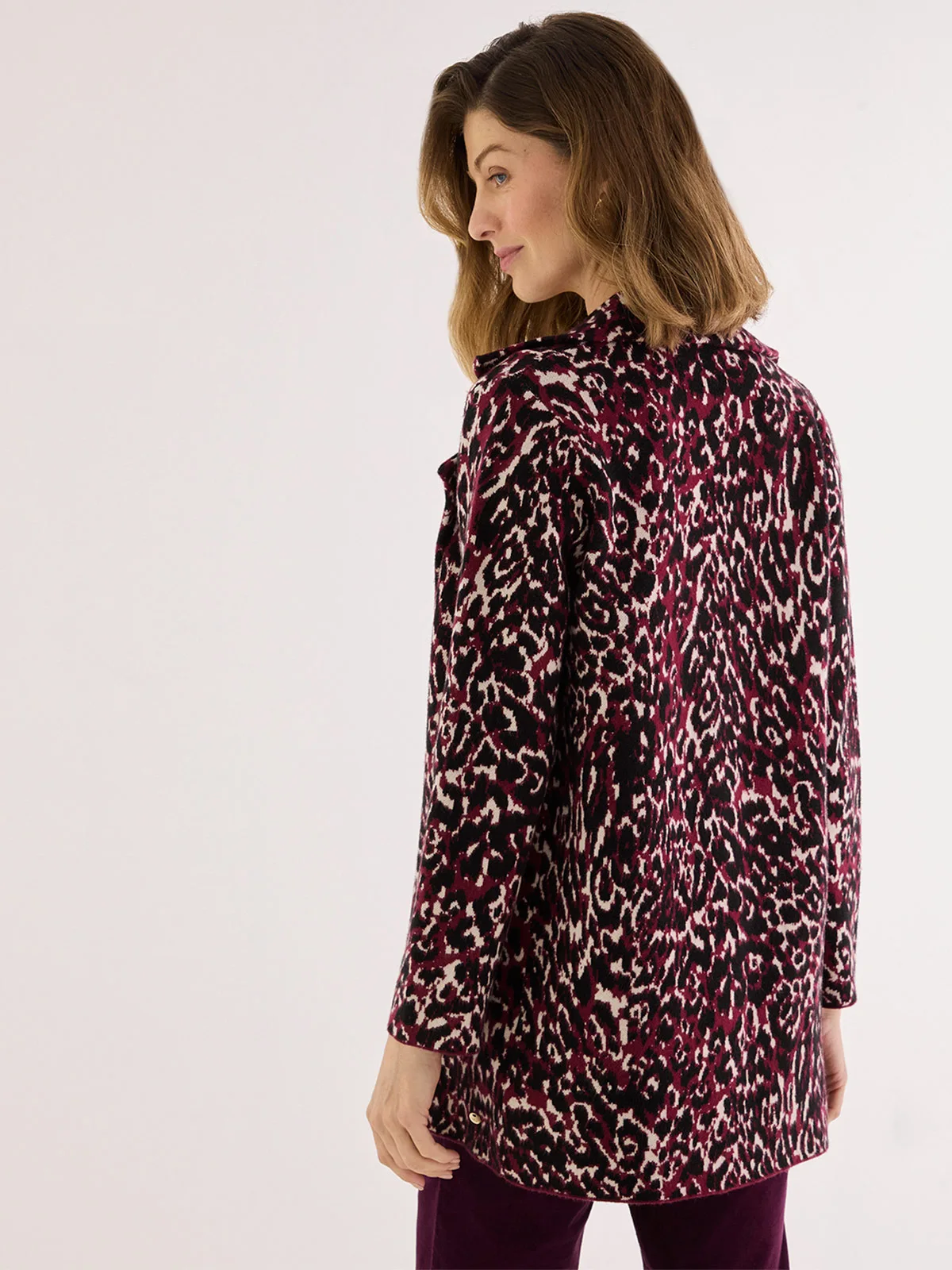 CARDIGAN MUJER MA GRIFFE ESTAMPADO ANIMAL PRINT - 4